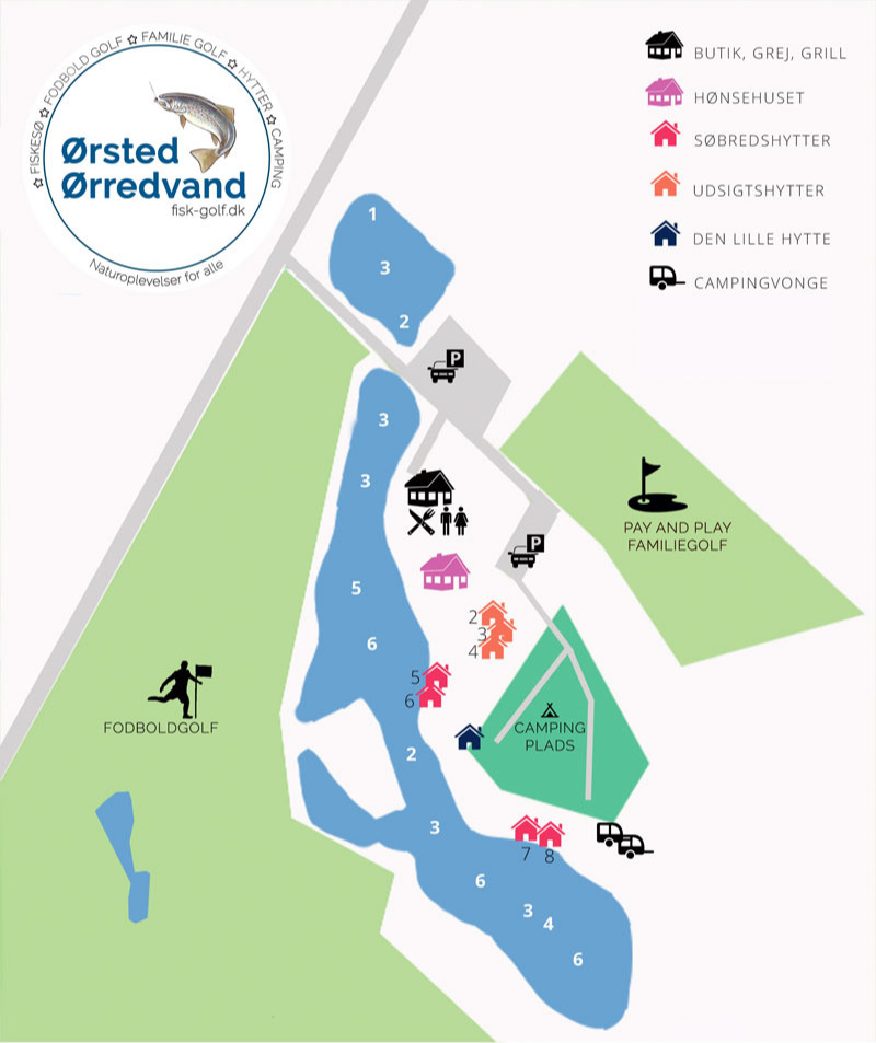 Oversigtskort Ørested Ørredvand
